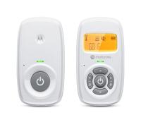 Motorola Nursery Baby Monitor AM24 - Audio Only with High Sensitive Microphone - Parent Unit with 300M Range, Room Temperature Monitoring and LED Sound Indication - White