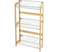 Motorola Nursery Kitchen shelf spice rack storage 33x42x13 cm 3 shelves bamboo and metal