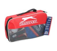 Slazenger - 22542 - Table Tennis Set - Red - 4 Player - Wooden Table Tennis Racket Bat, Ball, Net Set