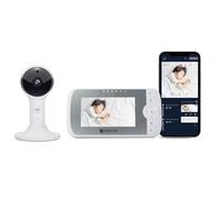Motorola Nursery VM65X Connect - Baby video monitor with crib mount - 5 inch 1080p Wi-Fi - Connected to Motorola Nursery app - Flexible magnetic camera mount - white