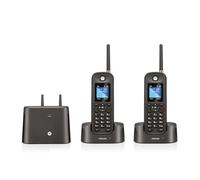 Motorola O202 Cordless Landline Home Phone, Long Range for use outdoors, Durable, IP67 Dust and Water resistant, Twin Handset Pack