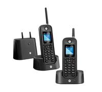 Motorola O202 Cordless Landline Home Phone, Long Range for use outdoors, Durable, IP67 Dust and Water resistant, Twin Handset Pack