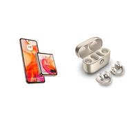 Motorola Razr50 Ultra Peach Fuzz and Moto buds loop w/crystals by Swarovski