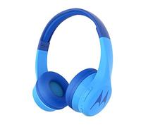 Motorola Squads 300 Wireless Kids Headphones with 15 Hours Play Time, Audio Splitter for Sharing and Anti-Allergic Cushion - Blue