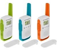 Motorola Moto T42 Talkabout PMR446 2-Way Walkie Talkie Portable Radio’s (One Pack of 3), Green, Blue and Orange