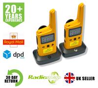 MOTOROLA T72 PMR446 LICENCE FREE YELLOW TWIN PACK WITH COVERT TUBE EARPIECES