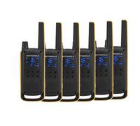 Motorola T82 Extreme Six-Pack (EU Version) Pack of 6 Motorola T82 Extreme walkie-talkies, license-free, IPx4 resistant, and durable. Delivered with a
