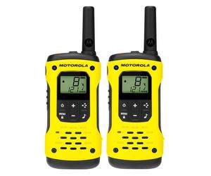 Motorola T92 Radio Twin Pack License-free PMR466 UHF walkie-talkies rugged and waterproof radios for all adventures with IP67 standards.