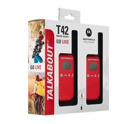 Motorola TALKABOUT T42 Twin Pack Two-Way Radios in Red PMR 446 Compact