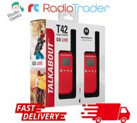 Motorola TALKABOUT T42 Twin Pack Two-Way Radios in Red PMR446 Licence free