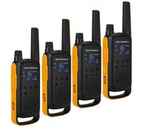 Motorola Talkabout T82 Extreme Quad Pack two-way radio 16 channels Black, Orange