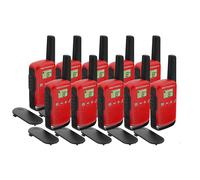 Motorola Two-Way Radios TALKABOUT T42 Ten Pack in Red PMR 446 Compact