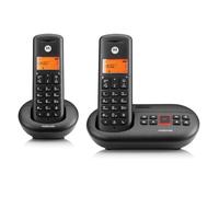 Motorola Voice E212 2 Digital Cordless Telephones with Answering Machine, Up to 12 Minutes Recording, Answering Machine, Call Monitor, Do Not Disturb Button, Black