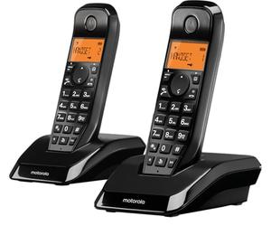 Motorola Voice - S1202 Digital Cordless Phone S12 Series with Call Blocking and Do Not Disturb, Hands-Free Speakerphone, Phonebook up to 50 Names and Numbers, Bright Display