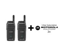 Motorola Wave TLK100 with Charger Twin pack + 1 Year Subscription Twin pack two-way radio with added subscriptions