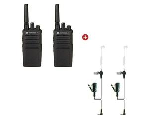 Motorola XT420 + In-ear earpiece Robust license-free two-way radio, perfect in the harshest and noisiest environments. Includes in-ear earpiece