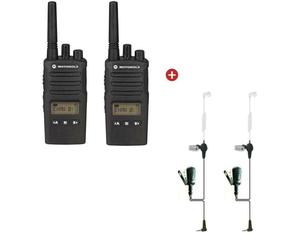 Motorola XT460 + In-ear earpiece Robust license free radio with display - replaces the Motorola XTNid. Includes an in-ear earpiece.