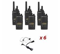 Motorola XT460 Six Pack + Bodyguard Kit Robust license free radio with display - replaces the Motorola XTNid. Includes bodyguard kit