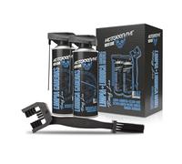 Motorrevive Racing Line Pack with Cleaner, Lubricant and Motorcycle Chain Brush 380 + 380 ml. Liquid Grease. Comprehensive Maintenance for High-Performance Sports Motorcycles