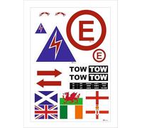 Motorsport Scrutineering Sticker Kit - Race & Rally Safety Decals - Suitable for MSA Events - Tow Points, Emergency Cut-Off, Battery & Fire Markers - Pre-Cut Laminated