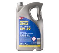 MOTORWORLD Fully Synthetic A5/B5 Engine Oil 5W-30 - Premium Full Synthetic Motor Oil for Ford Engines, Fuel Efficient, ACEA A5 B5 Approved - 5L