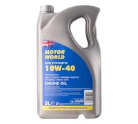 MOTORWORLD Semi Synthetic A3/B4 Engine Oil 10W-40 - High-Performance Semi Synthetic Motor Oil for Petrol & Diesel Engines, ACEA A3 B4 Approved - 5L