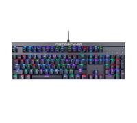 MOTOSPEED CK103 RGB LED Backlit Wired Mechanical Gaming Keyboard, 103 Keys Hot-Swap Mechanical Keyboard w/Aluminum Base, Upgraded Socket and Noise Absorbing Foams, Soft Tactile Red Switch