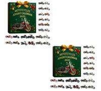 Mototcycles Advent Calendar 2025, 24 Days Countdown to Christmas Gifts, Funny Har-Ley Advent Calendar for Men Boy Mototcycles Lovers (2pcs)
