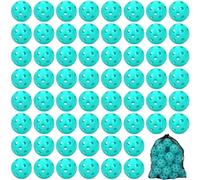 Mototo 12/30/60 Practice Baseballs for Hitting, 2.8 Inch Plastic Soft Baseballs for Practice Lightweight Soft Ball Hollow Training Softball for Sport Pitching Batting (60 PCS, Light Lake Blue)