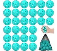 Mototo 12/30/60 Practice Baseballs for Hitting, 2.8 Inch Plastic Soft Baseballs for Practice Lightweight Soft Ball Hollow Training Softball for Sport Pitching Batting (30 PCS, Light Lake Blue)