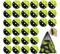 Mototo 12/30/60 Practice Baseballs for Hitting, 2.8 Inch Plastic Soft Baseballs for Practice Lightweight Soft Ball Hollow Training Softball for Sport Pitching Batting (30 PCS, Half Green Black)