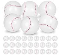 Mototo 40 Pack Inflatable Baseball Beach Balls Pre-16inch Inflatable Balls in Bulk for Summer Pool Party, Sports Themed Baseball Events, Beach Games, and Birthday Party Decorations