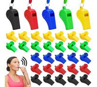 Mototo Whistle 100 PCS Coach Whistle Sports Whistles with Lanyard Bulk Whistle Emergency Hiking Whistle Loud Crisp Sound Plastic Whistles for Adults Kids Ideal for Referees Polices Outdoor Sports