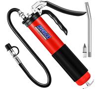 Motovecor Grease Gun Heavy Duty Professional Pistol Grip Grease Gun 6000 PSI 14.5 Oz 400cc with 18 inch Flex Hose
