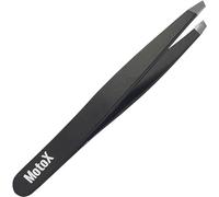 MotoX Eyebrow Tweezers Stainless Steel Professional Precision Tweezers for facial hair women & men (1 Pack Black)