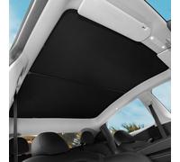 Motrobe [2024 Upgraded] 2020-2024 Tesla Model Y Glass Roof Sunshade [Won't Sag, No Gaps] Front & Rear Top Windows Sun Shade with Skylight Reflective Covers Black Set of 4