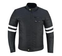 Motrox Men’s Motorcycle Jacket Textile Waterproof Motorbike Jacket - Café Racer Biker Style, Thermal Liner, 600D Cordura Riding Jacket (UK, Alpha, L, Regular, Regular)