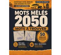 Mots Mêlés - Voyage en Afrique: 2050 mots à trouver - 50 grilles thématiques en très gros caractères pour seniors et malvoyants - 50 mots mystères - ... (Mots mélées séniors gros caractères)