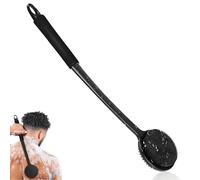 Motswedi Back Brush, with Long Handle, Cream Aid for Back, Exfoliating Brush, Silicone Body Scrubber, Massage, Back Cream Aid for Sensitive Skin, Women and Men, Black - Improved