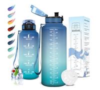 Motswedi Sports Water Bottle, 1500 ml, BPA-Free, Suitable for Carbonated Drinks, Sports Drinking Bottle, Leak-Proof, Water Bottle for Yoga, School, Bike, Children, Outdoors, Teal
