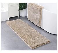 MOTT 50 Extra Long Bath Mat,Water Absorbent Large Bathroom Mat Non Slip Bath Rug,Washable Microfiber Bathroom Rug for Tub and Shower,Floor Carpet-Coffee-50x80cm