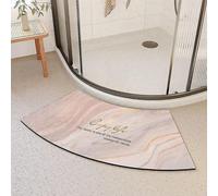 Mott 50 Fast Drying Corner Shower Mat Non Slip Curved Bath Mat For Circular Shower Soft Absorbent Sector Carpet For Bathroom Comfotable Footmatpad Pin