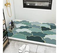 MOTT 50 Loofah Bath Mat with Drain,Soft Massage Shower Foot Mat,Shower Stall Non-Slip Shower Tray Mat,Large PVC Anti-Fall Bathmat for Pets/Kid/Older