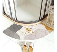 MOTT 50 Quadrant Curved Bath Mat 45x100cm,Semi-Circular Bath Mat,Non Slip Floor Carpet,Corner Shower Rug Washable,Fan-Shaped Foot Pads Door Mat, L