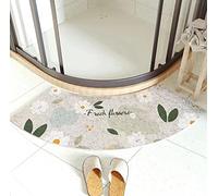 MOTT 50 Quadrant Curved Bath Mat 45x100cm,Semi-Circular Bath Mat,Non Slip Floor Carpet,Corner Shower Rug Washable,Fan-Shaped Foot Pads Door Mat, L