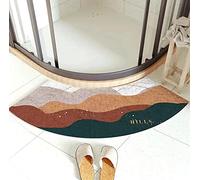MOTT 50 Quadrant Curved Bath Mat 45x100cm,Semi-Circular Bath Mat,Non Slip Floor Carpet,Corner Shower Rug Washable,Fan-Shaped Foot Pads Door Mat, L