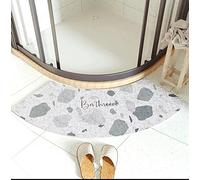 MOTT 50 Quadrant Curved Bath Mat 45x100cm,Semi-Circular Bath Mat,Non Slip Floor Carpet,Corner Shower Rug Washable,Fan-Shaped Foot Pads Door Mat, L