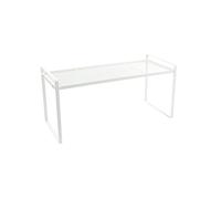 MOTT 50 Simple Cupboard Storage Organiser Shelf,Kitchen Countertop Spice Organizer Metal Rack,Office Desktop Shelf for Kitchen Bathroom-Heighten-M-White