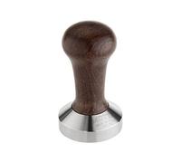 MOTTA 8140M BROWN WOODEN STAINLESS STEEL COFFEE TAMPER 53MM FLAT BASE