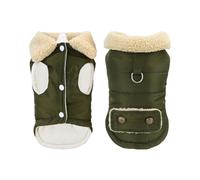 MOTTDAM Dog Winter CoatSoft Fleece Lined Dog Jacket WinterWindproof Dog Fleece VestWaterproof Warm Fleece lining Dog ClothesWinter Warm Puppy Clothes for Small Medium Large Dogs(XX-LargeDark green)